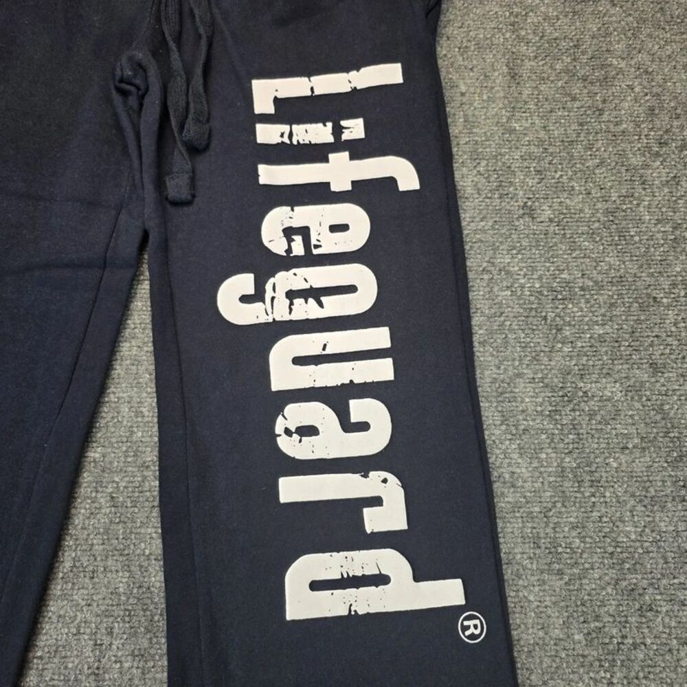 Navy Blue Wide Leg Graphic Sweatpants Size Small - Picture 6 of 7